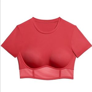 IVY PARK x Adidas Corset Crop Top in Coral - M